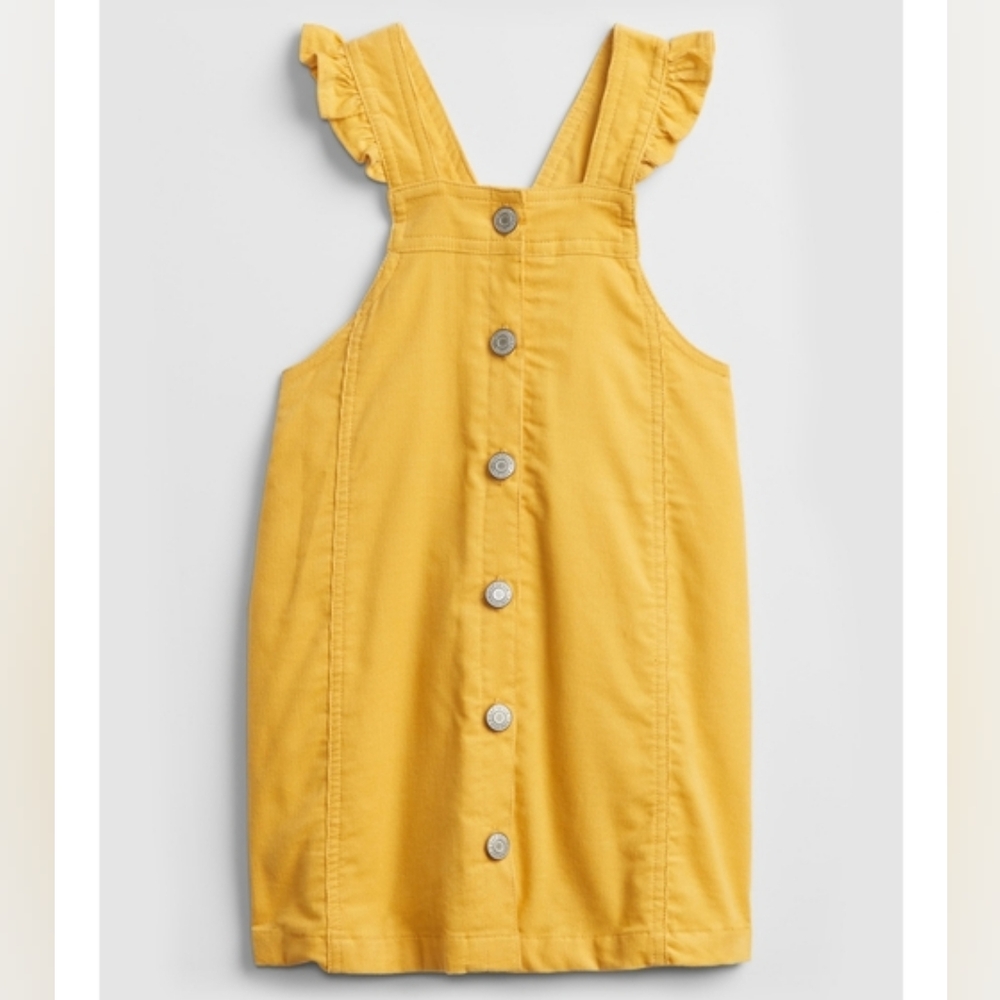 Yellow Kids Button-Down Dress - 3T
